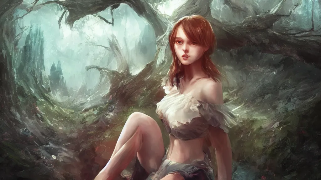 Prompt: full body portrait of a girl, fantasy artwork, award winning, very very very very very very very beautiful scenery, artstation