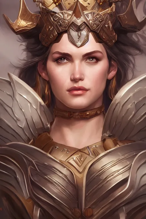 Image similar to amazon valkyrie athena, d & d, fantasy, portrait, highly detailed, headshot, digital painting, trending on artstation, concept art, sharp focus, illustration, art by artgerm and greg rutkowski and magali villeneuve