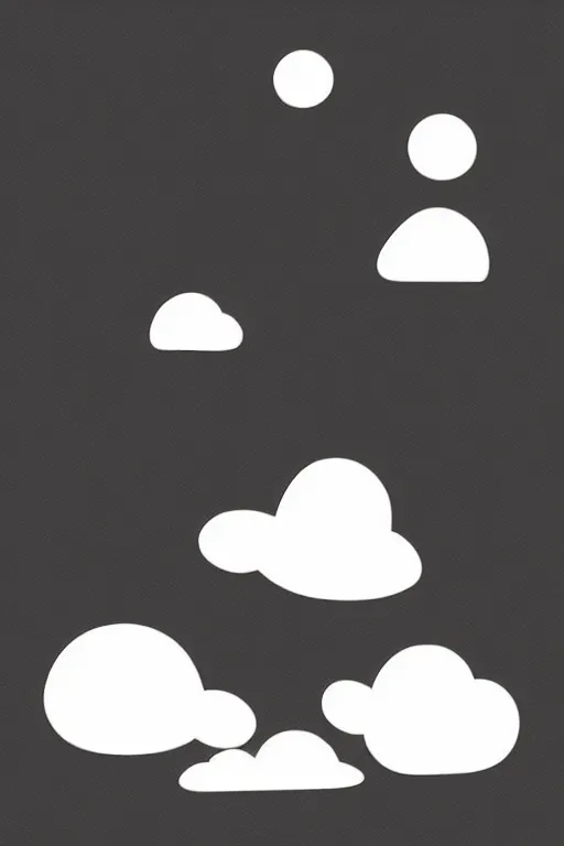 Image similar to minimalist boho style art of a cloud, illustration, vector art