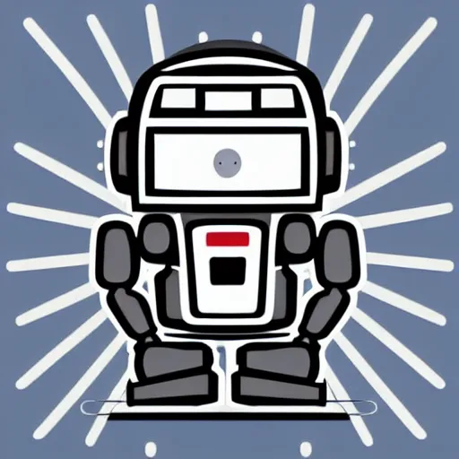 Image similar to a cute solider robot, digital art, iconic icon, 2 d vector logo, cartoon, t - shirt design