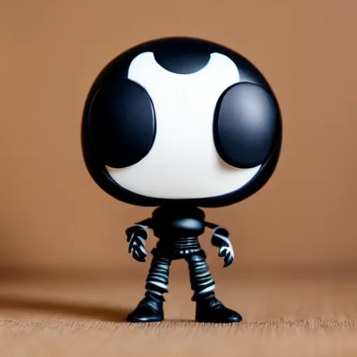 Prompt: hollow knight funko pop, product photography