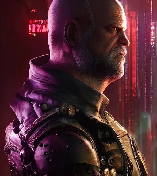 Prompt: cyberpunk 2 0 7 7, charismatic rugged male battle kelsey grammer - mage portrait, clothed in hooded, metal - plated battle armor atmospheric lighting painted intricate volumetric lighting, beautiful, sharp focus, ultra detailed by leesha hannigan, ross tran, thierry doizon, kai carpenter, ignacio fernandez rios