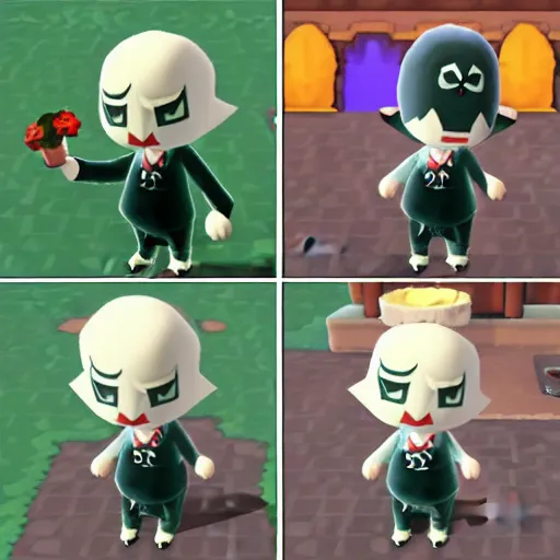 Image similar to Nosferatu in animal crossing