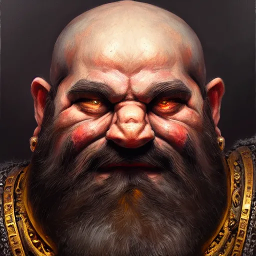 Image similar to portrait painting of a dwarven berserker, sharp focus, award - winning, trending on artstation, masterpiece, highly detailed, intricate. art by wayne reynolds