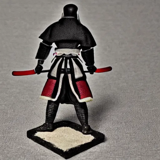 Image similar to Samurai master walking , back view , 20mm lens realistic photo illustration