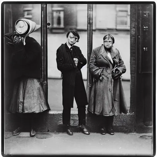 Prompt: wet plate photography london chavs by martin shuller, richard avedon dorothe lange and and shane balkowitsch