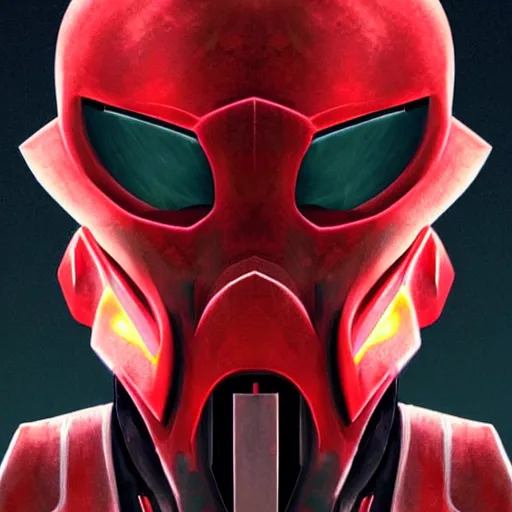 Prompt: general grievous head coming out of a red mist, trending on artstation, profile pic, centered, accurate anatomy, highly detailed, digital art,