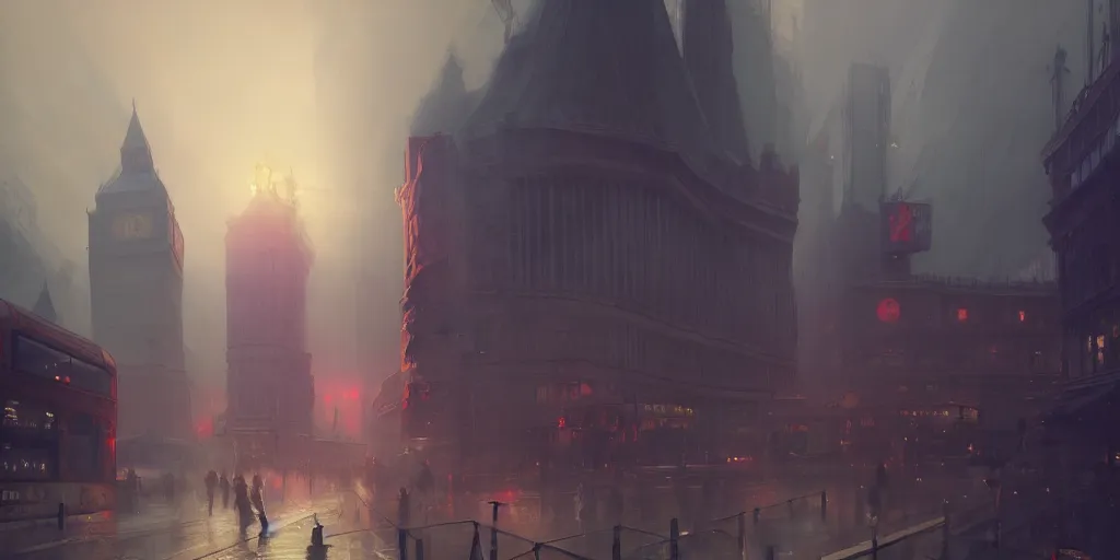 Image similar to london in 1 9 1 7, extremely detailed digital painting, in the style of fenghua zhong and ruan jia and jeremy lipking and peter mohrbacher, mystical colors, rim light, beautiful lighting, 8 k, stunning scene, raytracing, octane, trending on artstation