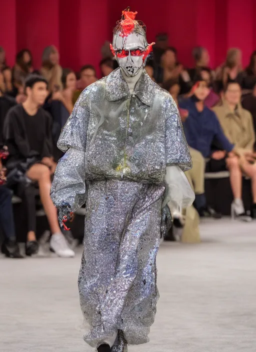 Prompt: hyperrealistic and heavy detailed balenciaga runway show of ghost busters, leica sl 2 5 0 mm, vivid color, high quality, high textured, real life