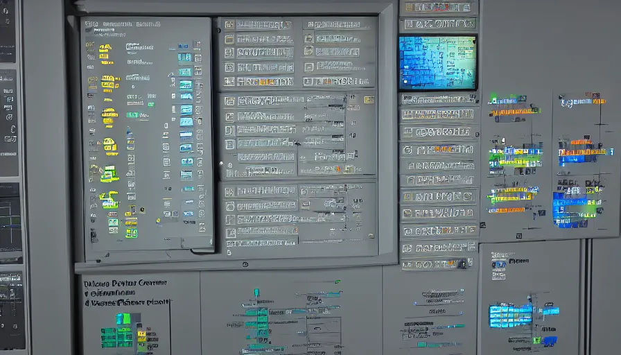 Prompt: nuclear power plant control panel