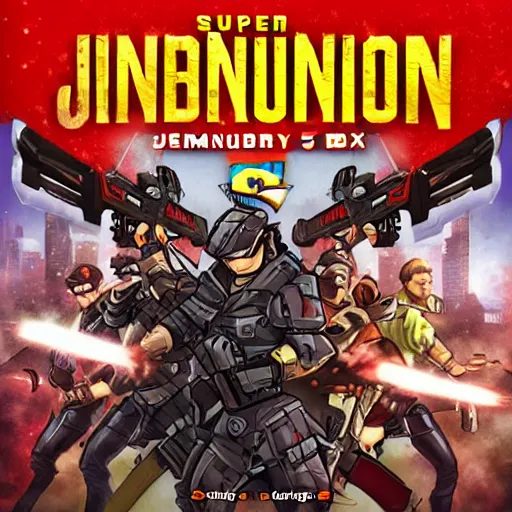 Image similar to super box art for Insurrection January 6th, the game