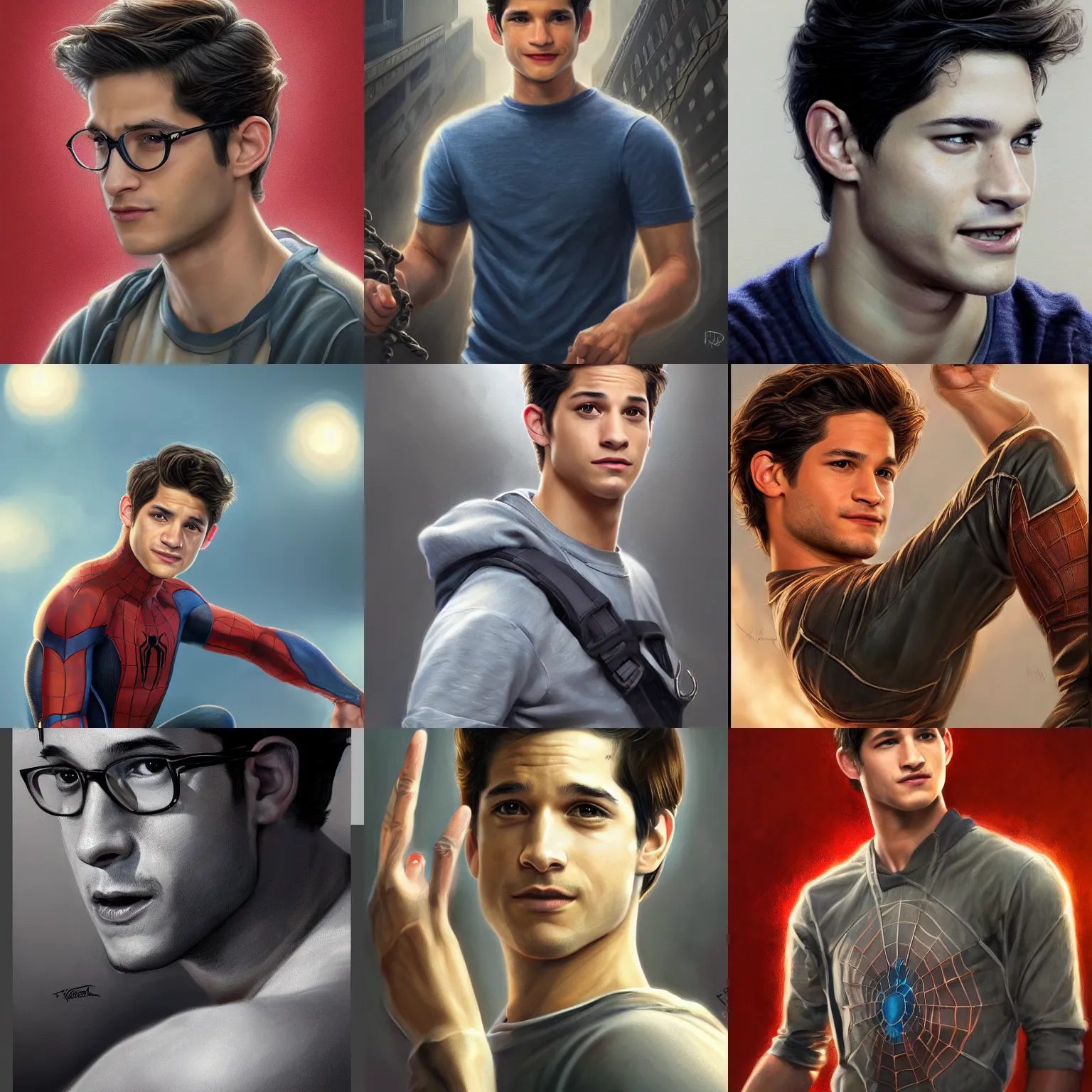 Prompt: tyler posey as peter parker. digital painting, detailed, 8 k, trending on artstation, smooth, sharp focus artwork by mark arian, artgerm, mark keathley, greg rutkowski