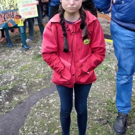 Image similar to greta thunberg is a burger