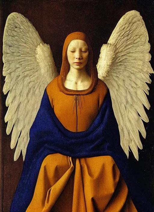 Image similar to angel wings, Medieval painting by Jan van Eyck, Johannes Vermeer