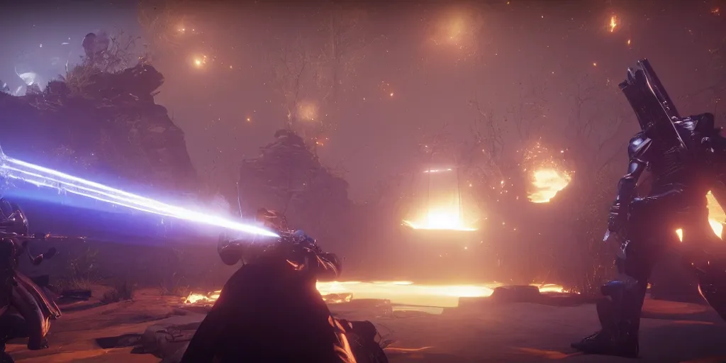 Image similar to destiny 2 lightfall expansion, the pyramids, the darkness, the light, dark guardians, gameplay footage, screenshot, ign gameplay video, the witness