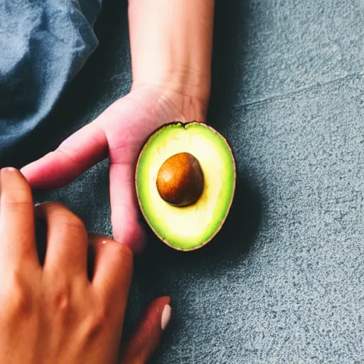 Image similar to hand holding an avocado