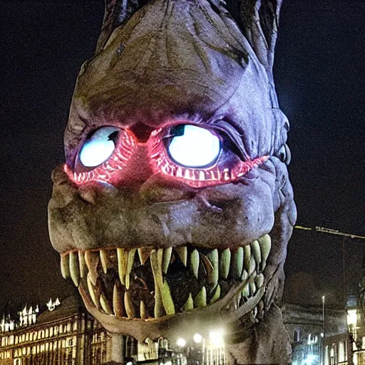 Prompt: cloverfield monster in London