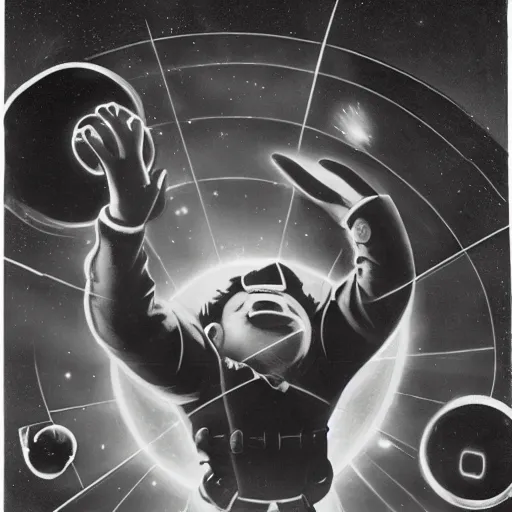 Image similar to photograph of kirby inhaling the universe