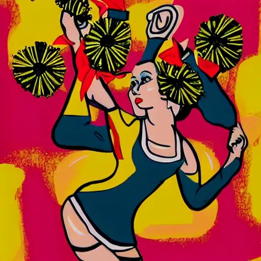 Glamourous cheerleaders, pop surrealism, lowbrow | Stable Diffusion