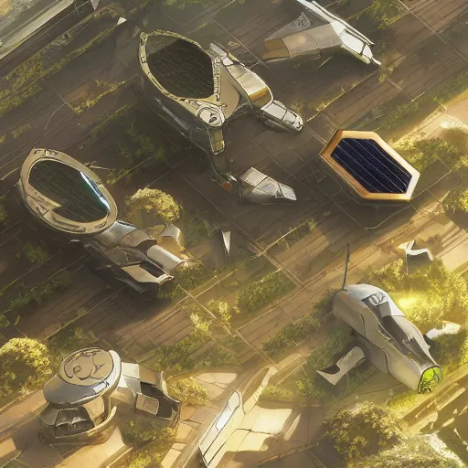 Image similar to solarpunk tecnologies, cgsociety, ArtStation, detailed