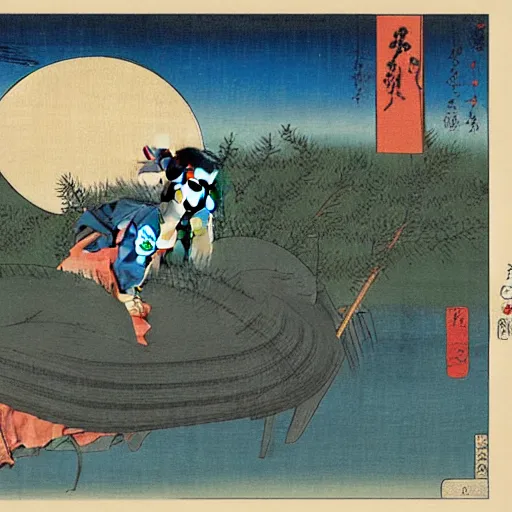 Image similar to kikis delivery service by ando hiroshige, detailed