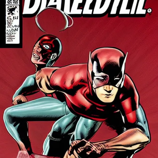 Image similar to detailed daredevil, comic book cover