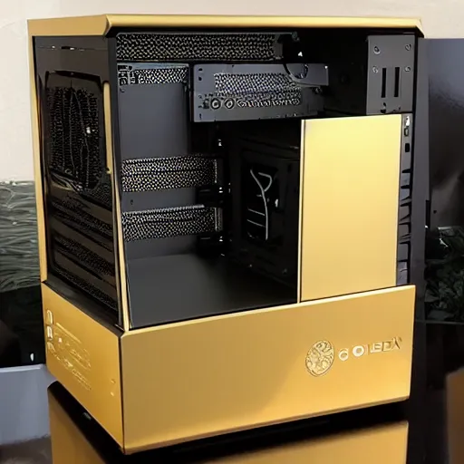 Image similar to a beautiful photo of a golden pc