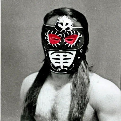 Image similar to mexican luchador with mask 1 9 7 0's photo