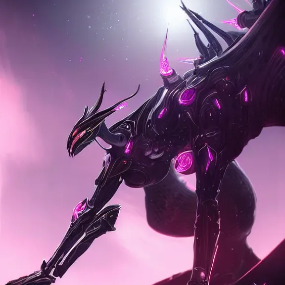 Image similar to highly detailed giantess shot exquisite warframe fanart, worm's eye view, looking up at an exquisite giant beautiful stunning saryn prime female warframe, as a stunning anthropomorphic robot female dragon, looming over you, dancing elegantly over you, your view upward between the legs, white sleek armor with glowing fuchsia accents, proportionally accurate, anatomically correct, sharp robot dragon paws, two arms, two legs, camera close to the legs and feet, giantess shot, upward shot, ground view shot, paw shot, leg and thigh shot, elegant front shot, epic low shot, high quality, captura, realistic, sci fi, professional digital art, high end digital art, furry art, macro art, giantess art, anthro art, DeviantArt, artstation, Furaffinity, 3D realism, 8k HD octane render, epic lighting, depth of field