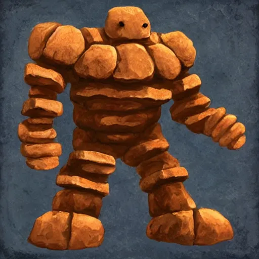 Prompt: rock golem