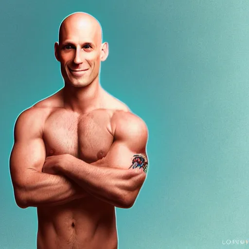 Prompt: Johnny Sins in a diaper, 4k, digital art, portrait