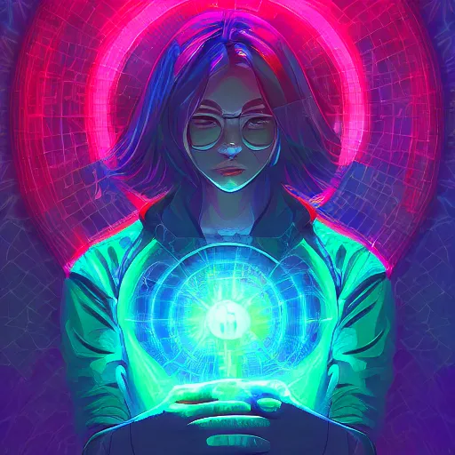 Image similar to magic skill danger sense inside matrix deepdream radiating a glowing aura stuff loot legends stylized digital illustration video game icon artstation lois van baarle, ilya kuvshinov, rossdraws,