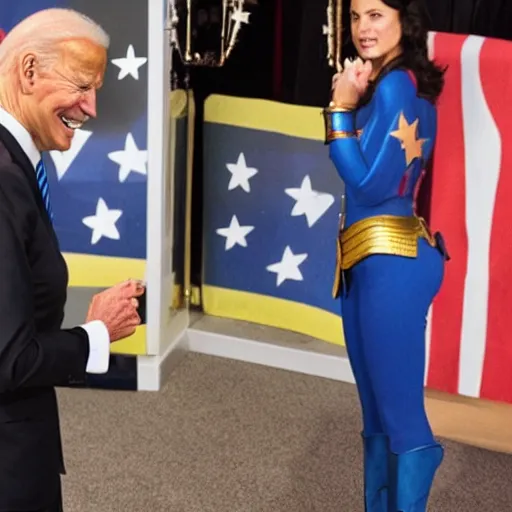 Prompt: Joe Biden as Wonder Woman