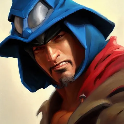 Image similar to greg manchess portrait painting of orko as overwatch character, medium shot, asymmetrical, profile picture, organic painting, sunny day, matte painting, bold shapes, hard edges, street art, trending on artstation, by huang guangjian and gil elvgren and sachin teng