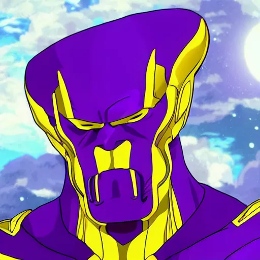 Image similar to Thanos as a cute anime character