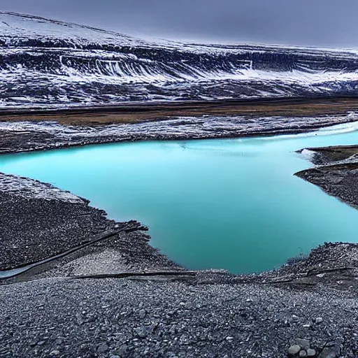 Image similar to a fjord in iceland