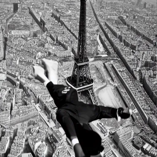 Image similar to keemstar falling from the top of the eiffel tower 3 5 mm