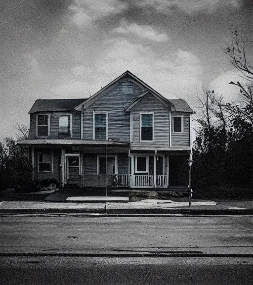 Image similar to “ desolate neighborhood, in the style of gregory crewdson ”