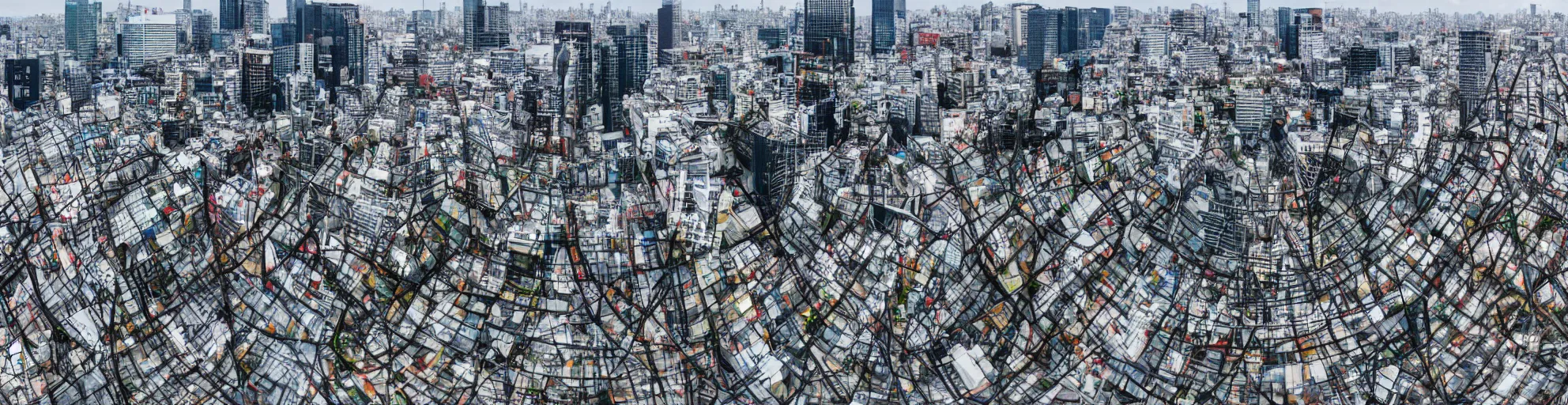 Image similar to spherical panorama photo of tokyo shinjuku 5 0 mm