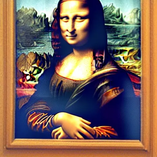 Prompt: Mona Lisa with eyebrows on fleek