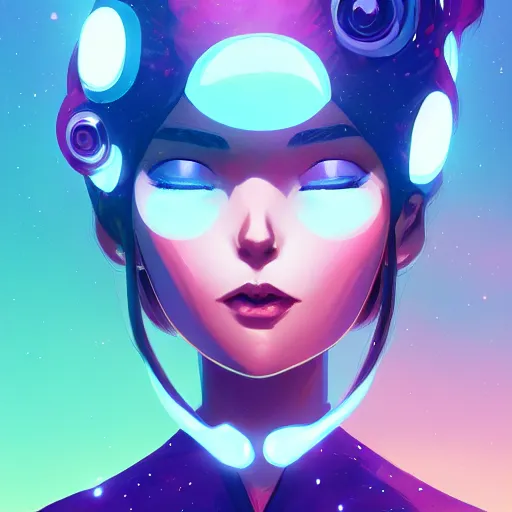 Image similar to Goddess of galaxies, ambient lighting, 4k, lois van baarle, ilya kuvshinov, rossdraws, artstation