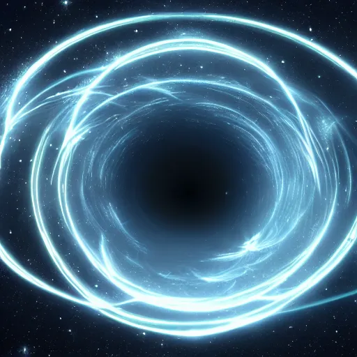 Image similar to a halo ring orbiting a galaxy, 4k resolution