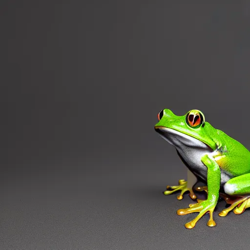 Prompt: a frog in a tuxedo suit holding a suitcase, octane render, hyperrealistic, 8K, 3D