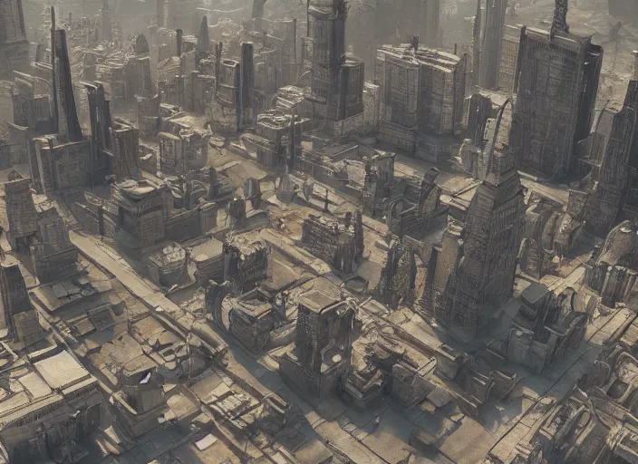 Image similar to the city of trantor, unreal engine, photorealistic, zbrush, octane render,