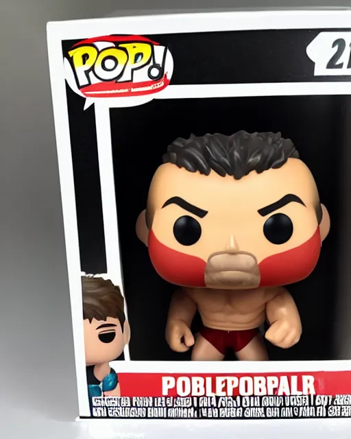 Image similar to Wrestler Funko Pop. Photographic, photography