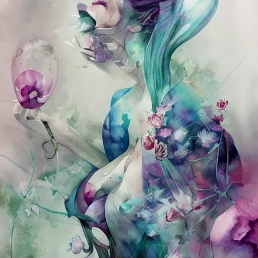 Prompt: watercolor living room by anna dittmann, by marco mazzoni