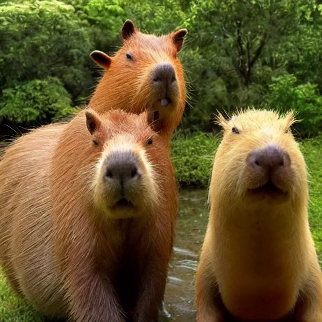 Prompt: original capybaras character in the style of a disney movie