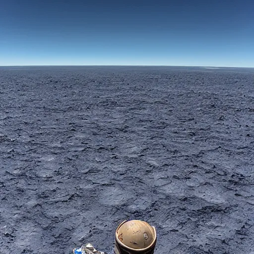 Prompt: standing on neptune, looking out into the vastness of space