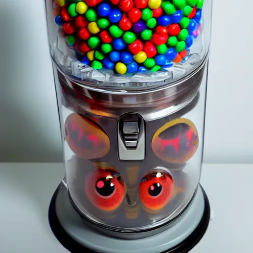 Image similar to gumball machine full of eyeballs