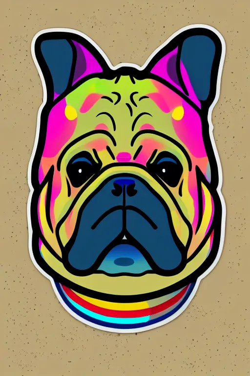 Image similar to Portrait of a big chungus pug, sticker, colorful, illustration, highly detailed, simple, smooth and clean vector curves, no jagged lines, vector art, smooth